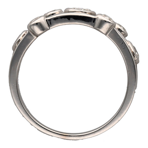 New 18ct White Gold & Diamond Set Bubble Ring