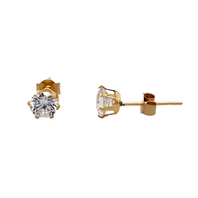 Load image into Gallery viewer, 9ct Gold Cubic Zirconia Stud Earrings
