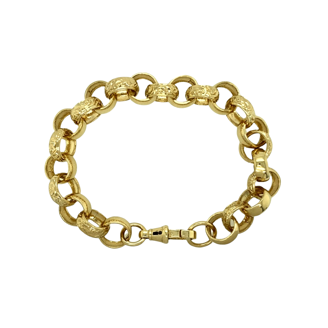 9 carat 2025 gold belcher bracelet