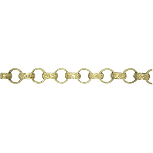 New 9ct Gold 25" Engraved Belcher Chain 68 grams