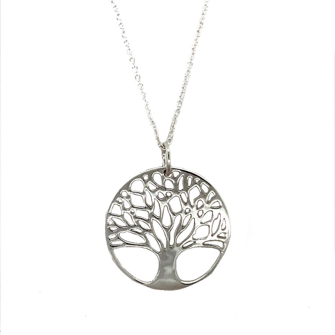 New 925 Silver Tree of Life 18" Necklace