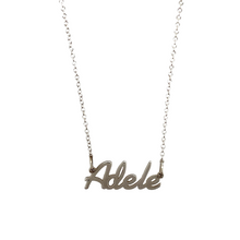 Load image into Gallery viewer, New 925 Silver 17&quot; Name Plate Necklace (various names available)
