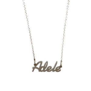 New 925 Silver 17" Name Plate Necklace (various names available)