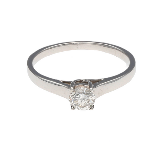 New 9ct White Gold & 34pt Diamond Solitaire Ring