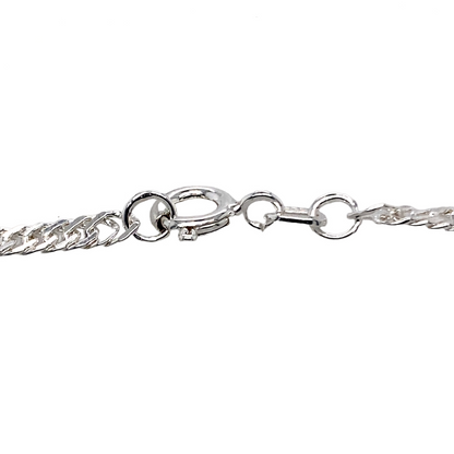 New Silver 7.5" Singapore Bracelet with the weight 2.30 grams and link width 3mm