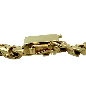 New 9ct Gold 8.5" English Cuban Bracelet with the weight 75.20 grams adn link size 13mm by 12mm 