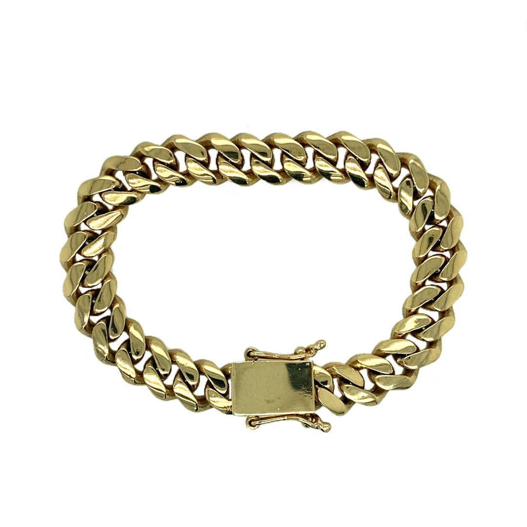 Solid gold cuban link 2025 bracelet