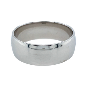 9ct White Gold Court Band Ring