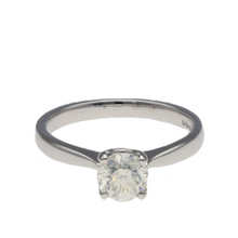 Load image into Gallery viewer, New 18ct White Gold &amp; 90pt Brilliant Cut Diamond Solitaire Ring
