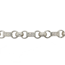 Load image into Gallery viewer, New 925 Silver &amp; Cubic Zirconia 30&quot; Gypsy Link Chain 223 grams
