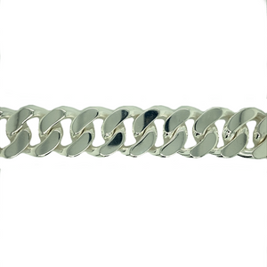 New Solid 925 Silver 9.25" Curb Bracelet 207 grams