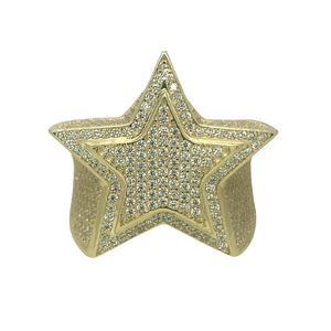 New 9ct Gold & Cubic Zirconia Set Star Ring