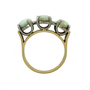 18ct Gold Diamond & Opal Ring