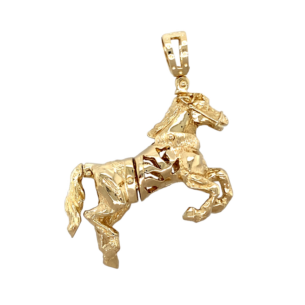 Unbranded 2.5 Gold Running Horse Pendant Chain Necklace India | Ubuy