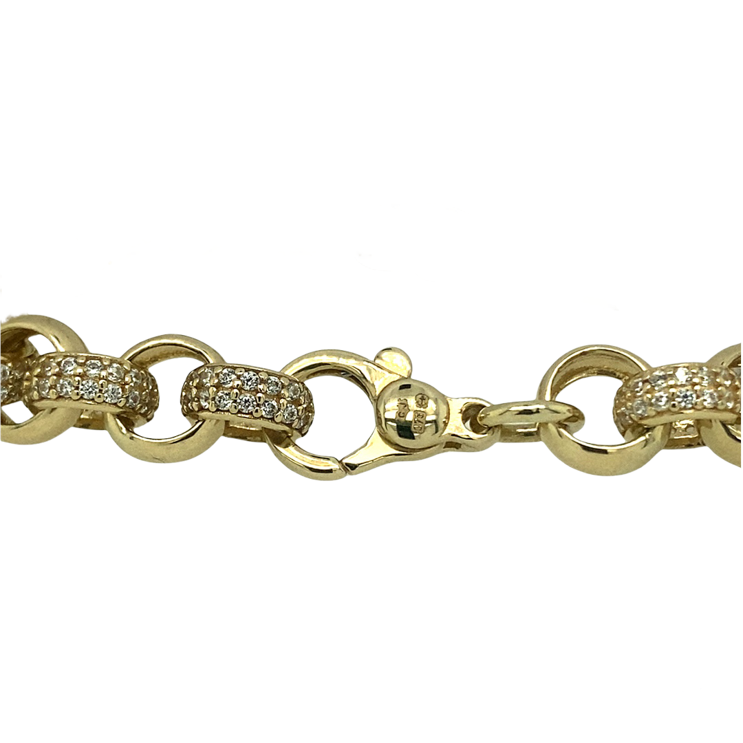 Belcher Link Bracelet in 9ct Yellow Gold