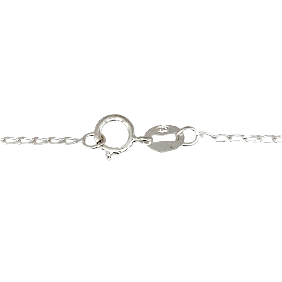 925 Silver & Prehnite 16" Necklace