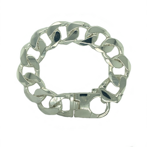 New Solid 925 Silver 9" Curb Bracelet 112 grams