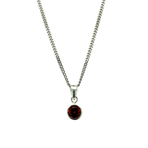 New 925 Silver January Birthstone Pendant 18"/20" Necklace