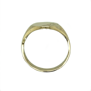 New 9ct Gold Oval Engraved Signet Ring