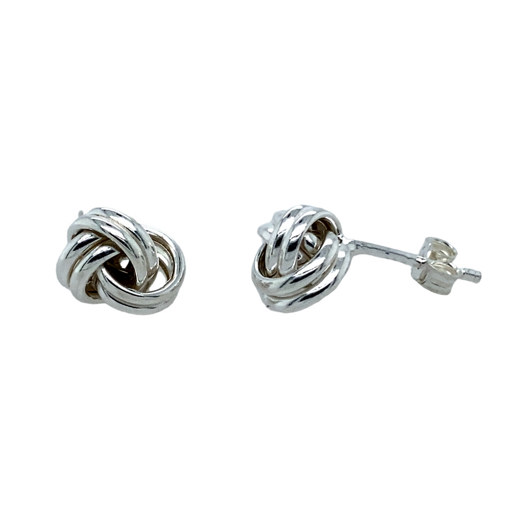 925 Silver 10mm Knot Stud Earrings