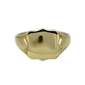 New 9ct Gold Shield Signet Ring