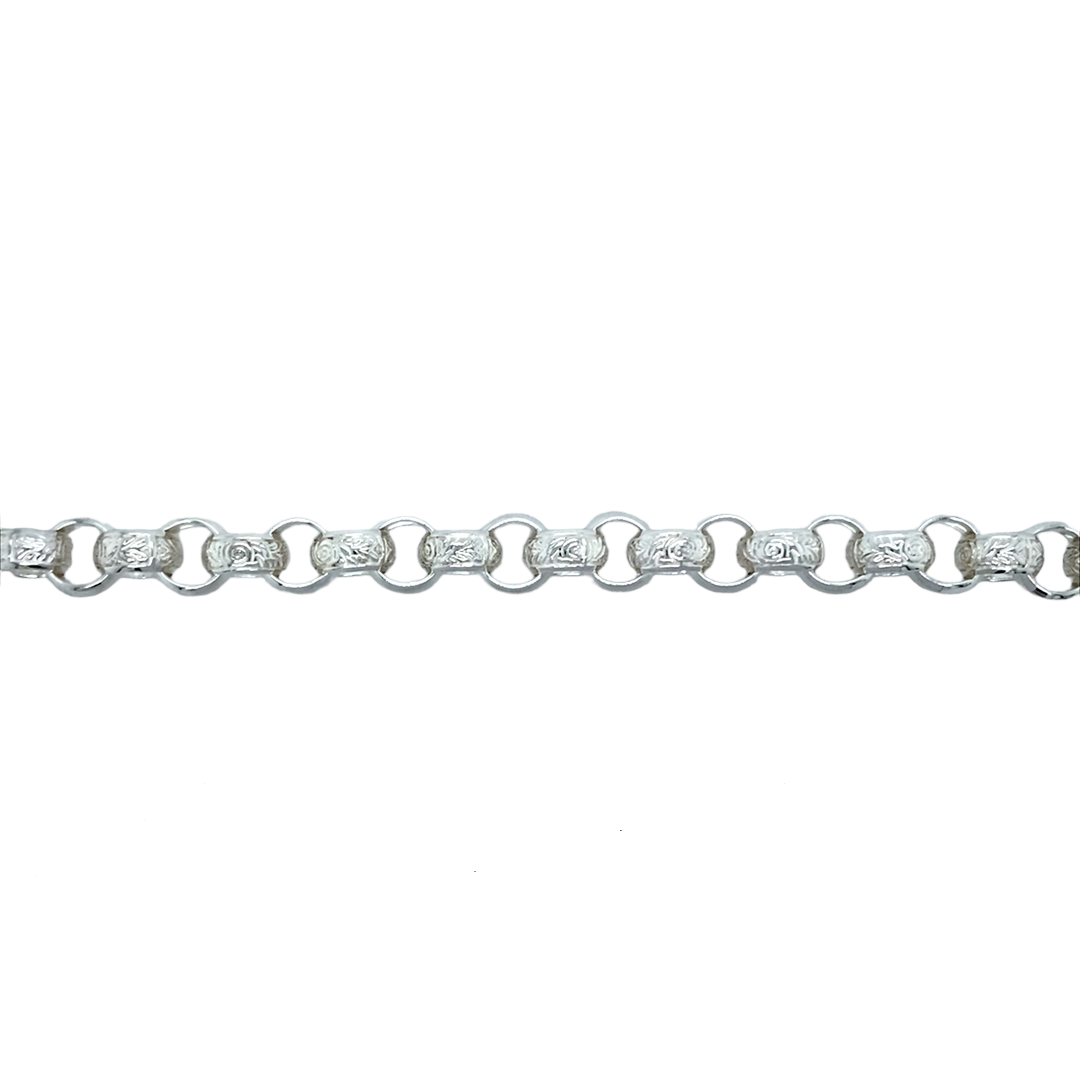 New 925 Silver 8.5" Patterned Belcher Bracelet 23 grams