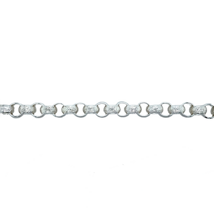 New 925 Silver 8.5" Patterned Belcher Bracelet 23 grams