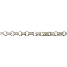 Load image into Gallery viewer, New 925 Silver &amp; Cubic Zirconia 28&quot; Gypsy Link Chain 85 grams
