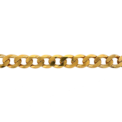 New 925 Solid Silver Heavily 9ct Gold Plated 26" Curb Chain 157 grams