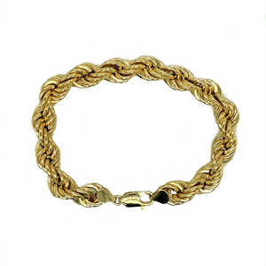 New 9ct Gold 9" Rope Bracelet 30 grams