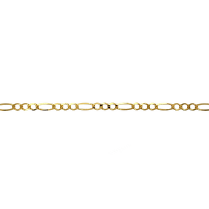 New 9ct Gold 7.5" Figaro Bracelet