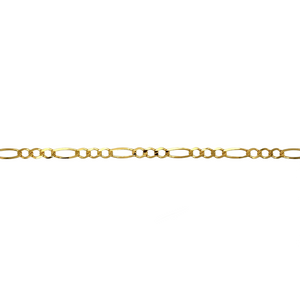 New 9ct Gold 7.5" Figaro Bracelet