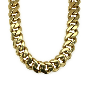 9ct Solid Gold 34" English Cuban Chain