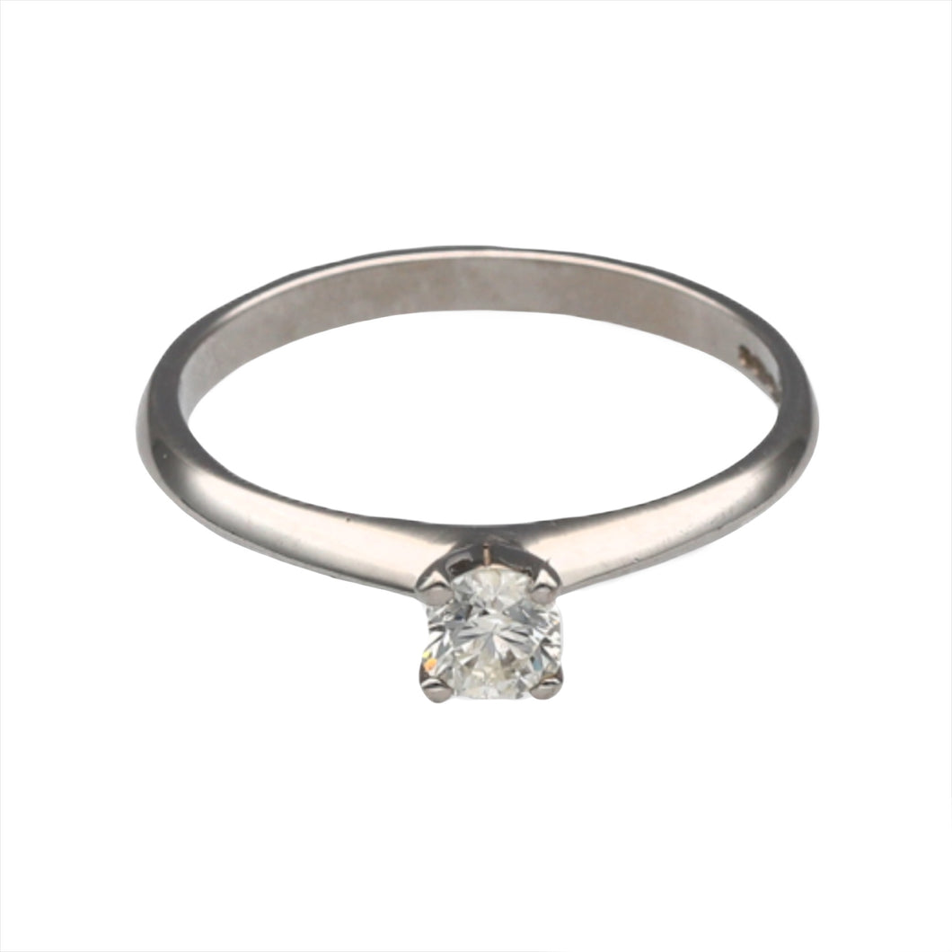18ct White Gold & Diamond 25pt Solitaire Ring