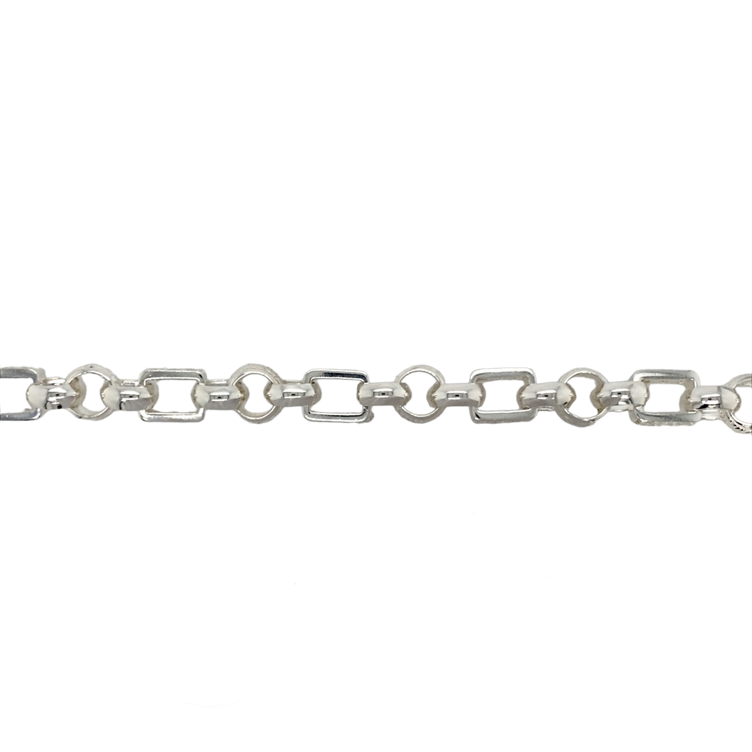 New 925 Silver & Cubic Zirconia 28" Gypsy Link Chain 85 grams