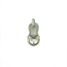 Load image into Gallery viewer, New 9ct White Gold &amp; Cubic Zirconia Set Sandal Pendant
