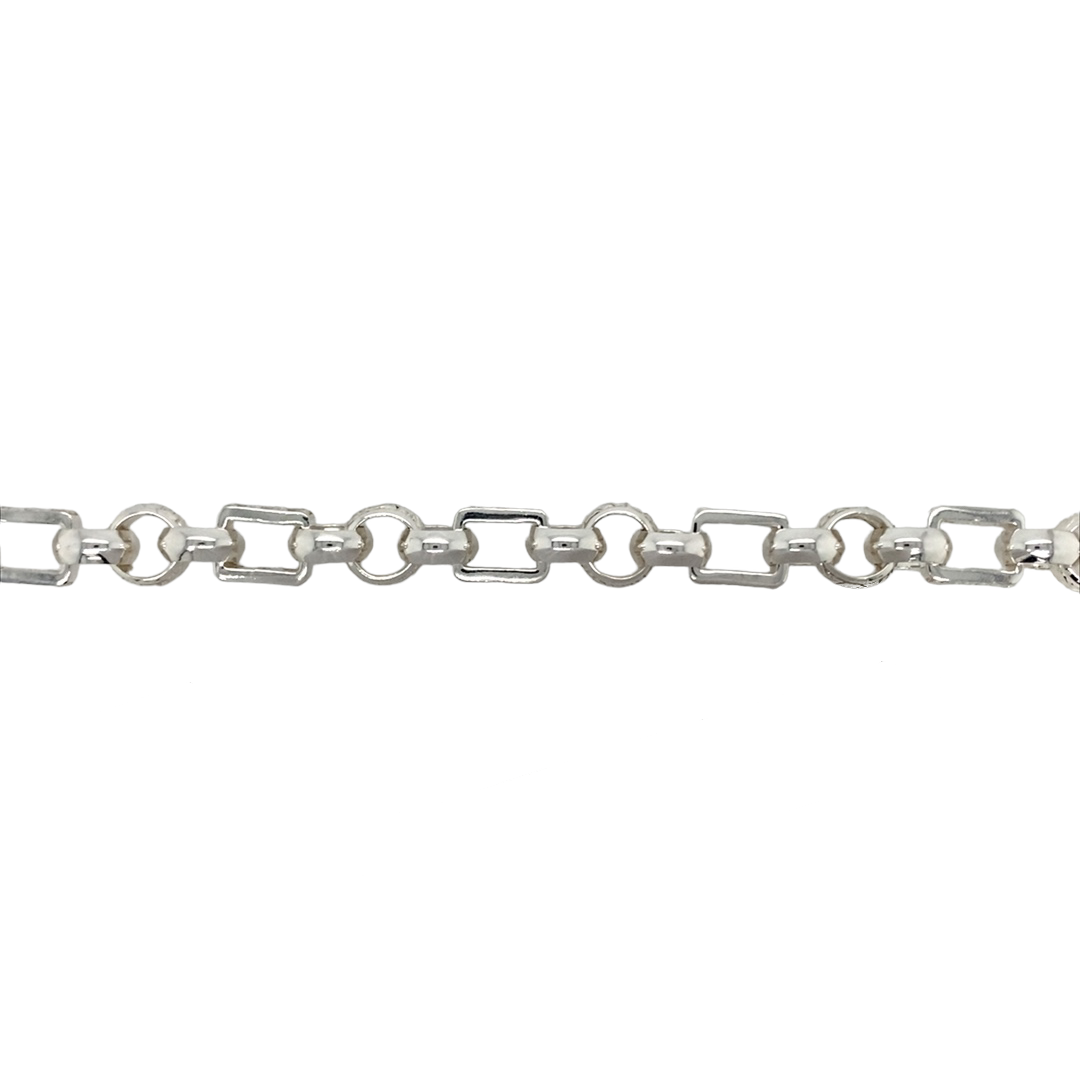 New 925 Silver & Cubic Zirconia 9" Gypsy Link Bracelet 26 grams