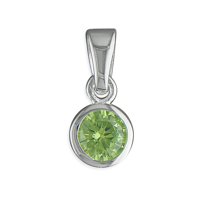 New 925 Silver August Birthstone Pendant 18"/20" Necklace