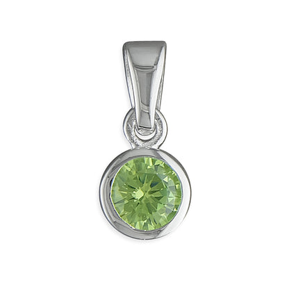 New 925 Silver August Birthstone Pendant 18"/20" Necklace