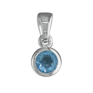 New 925 Silver December Birthstone Pendant 18"/20" Necklace