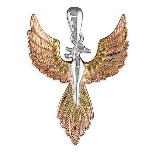 925 Silver Three Colour Pheonix Pendant