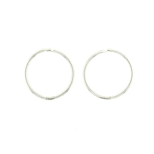 925 Silver 15mm Small Hinged Sleeper Earrings