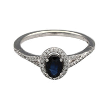 Load image into Gallery viewer, 9ct White Gold Sapphire &amp; Diamond Ring

