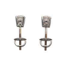 Load image into Gallery viewer, 18ct White Gold &amp; Diamond Screwback Stud Earrings
