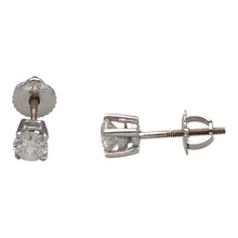 Load image into Gallery viewer, 18ct White Gold &amp; Diamond Screwback Stud Earrings
