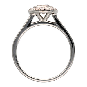 New 18ct White Gold & Diamond Set Halo Ring
