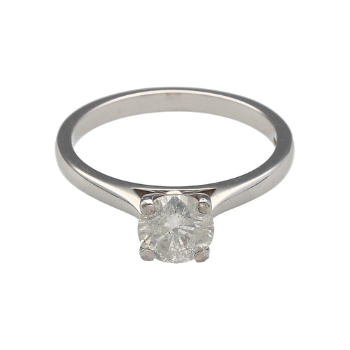 18ct White Gold & 1ct Diamond Solitaire Ring