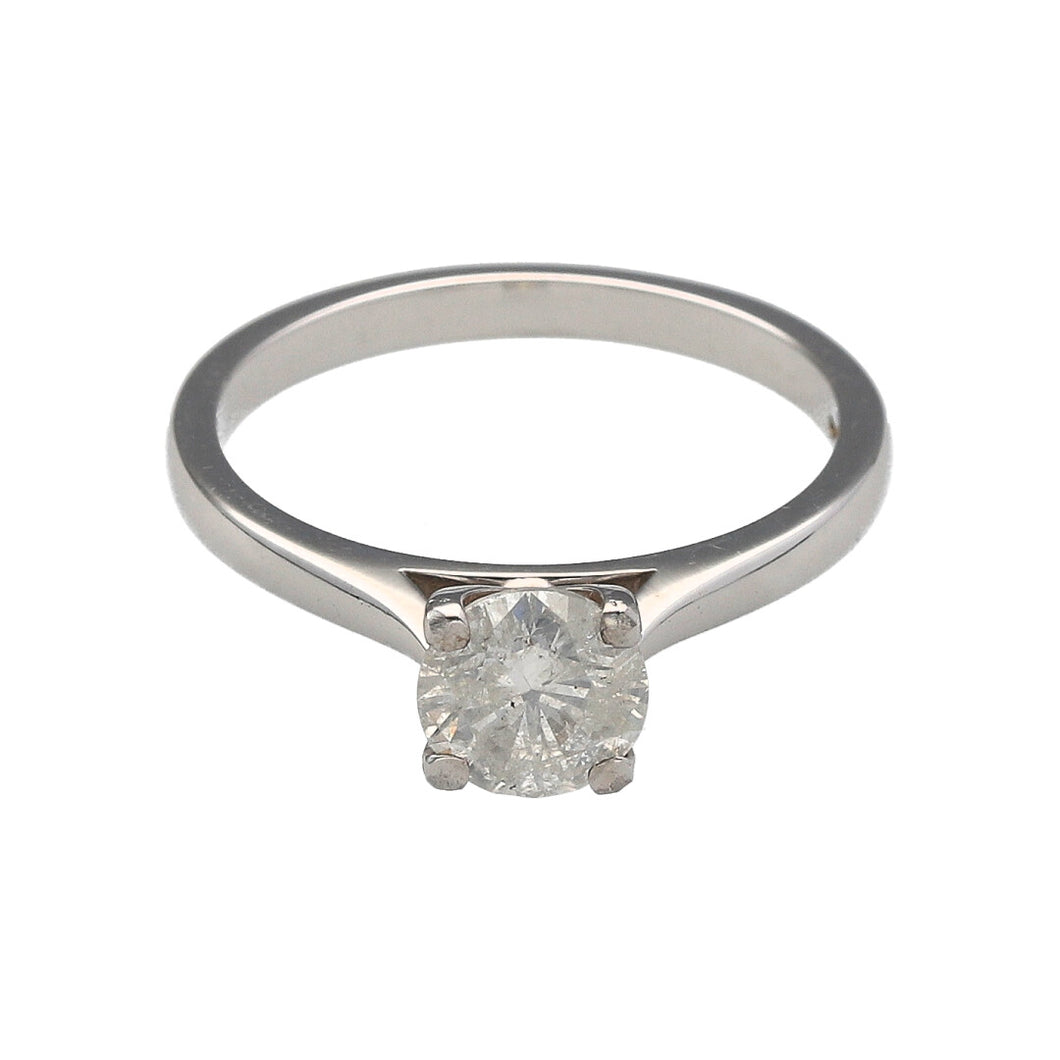 18ct White Gold & 1ct Diamond Solitaire Ring