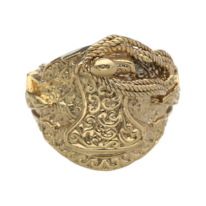 New 9ct Solid Gold Saddle Ring (W)