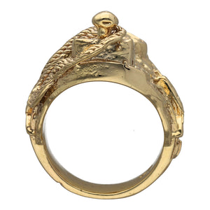 New 9ct Solid Gold Saddle Ring (W) 31 grams